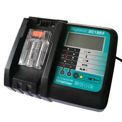 Newest Fan cooling DC18RF Li-ion Battery 6.5A Charging Current for Makita 14.4V 18V BL1830 Bl1430 DC18RC DC18RA Power tool