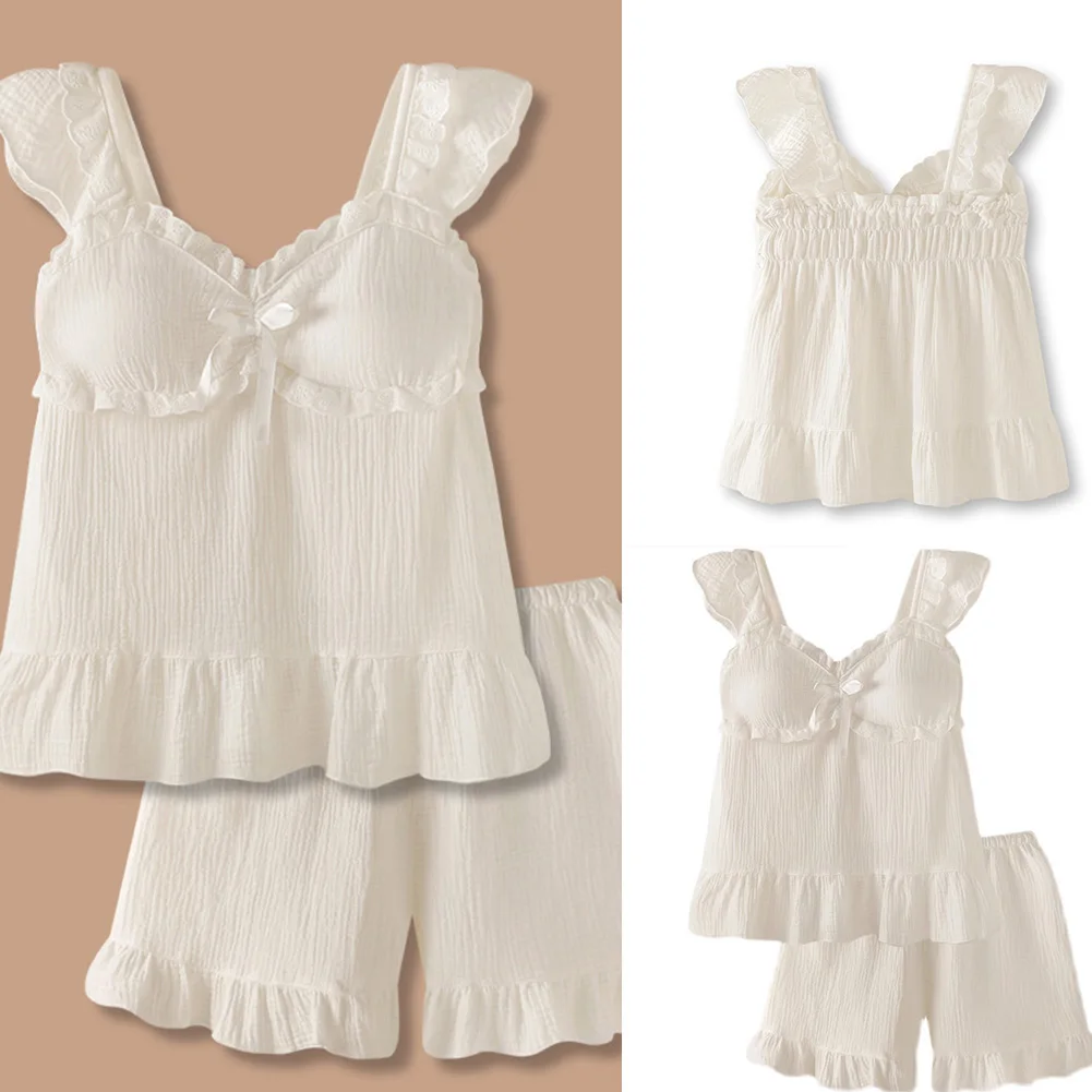 بيجامة نسائية بحمالات حلوة كاجوال وبسيطة طقم ملابس منزلية فستان نوم فساتين نوم نسائية