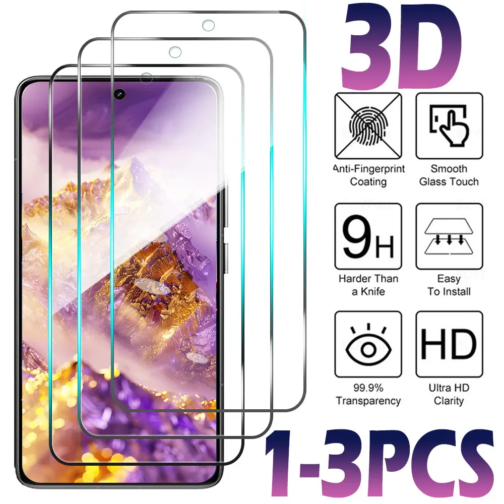 1-3PCS 3D Full Cover Tempered Glass For Samsung Galaxy S25 Edge S24 Ultra S23 S22 S21 Plus S20 FE Screen Protector HD Glass