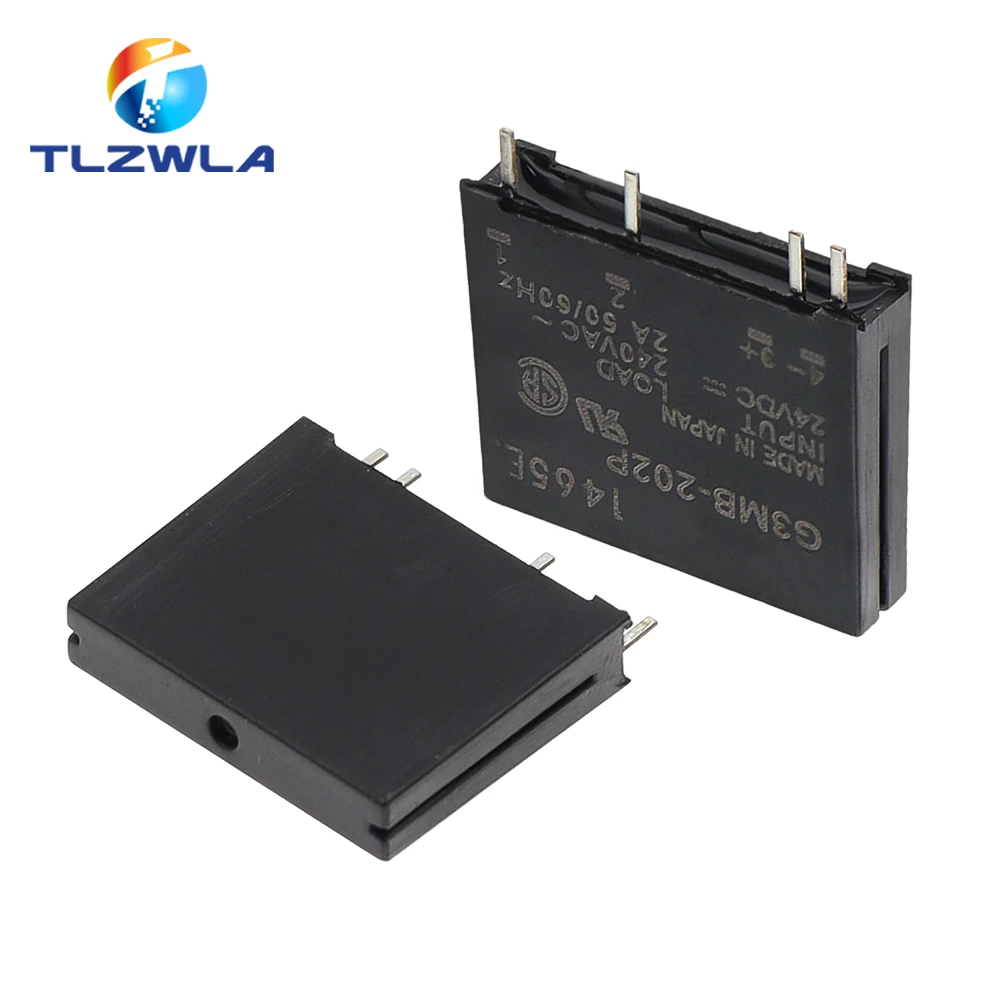 1Pcs 5V 12V 24V DC-AC Solid State Relay Module G3MB-202P G3MB 202P PCB SIP SSR AC 240V 2A Snubber Circuit Resistor Relay Switch