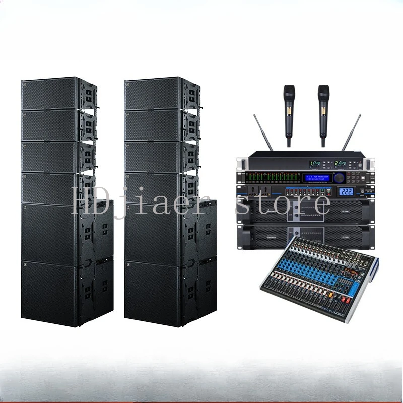 Dual 10-inch professional line array speakers, perfect for stages, KTVs, and bars》