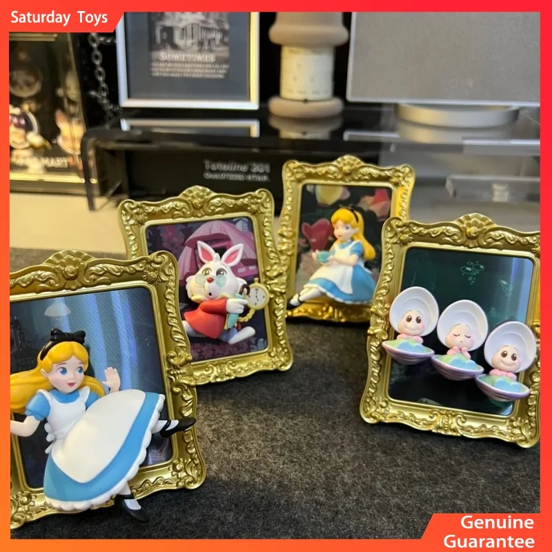 

Original Disney Alice In Wonderland Blind Box Art Gallery Series Trendy Collectible Desktop Ornament Model Birthday Gift