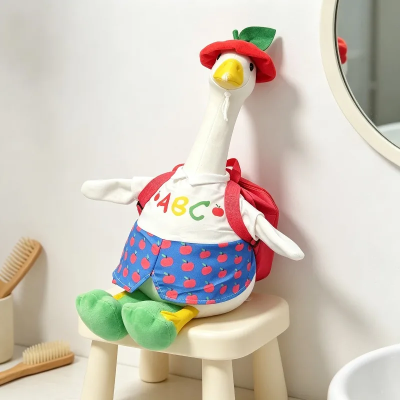 23 Inch Grass Goose Costume with Hat and Backpack for Autumn Outdoor Decoration Display（without Goose）