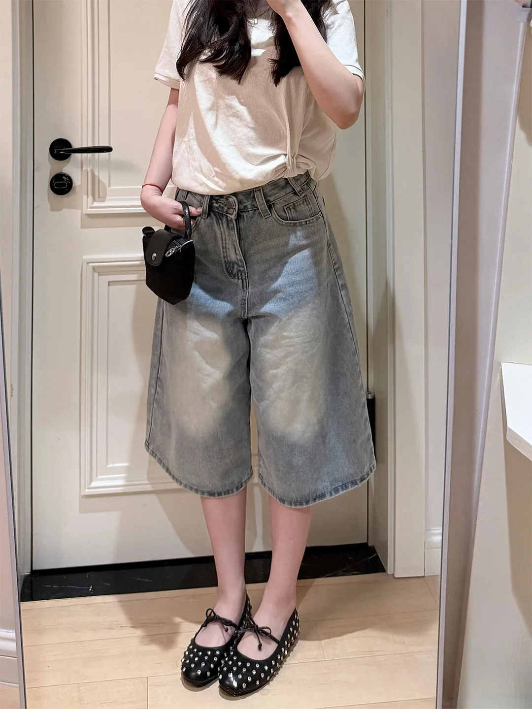 

High Waist Wide Leg Thin Denim Jeans Women's plus Size Summer New Style American Style Pear Shape Slim Fit Comfortable Jeans