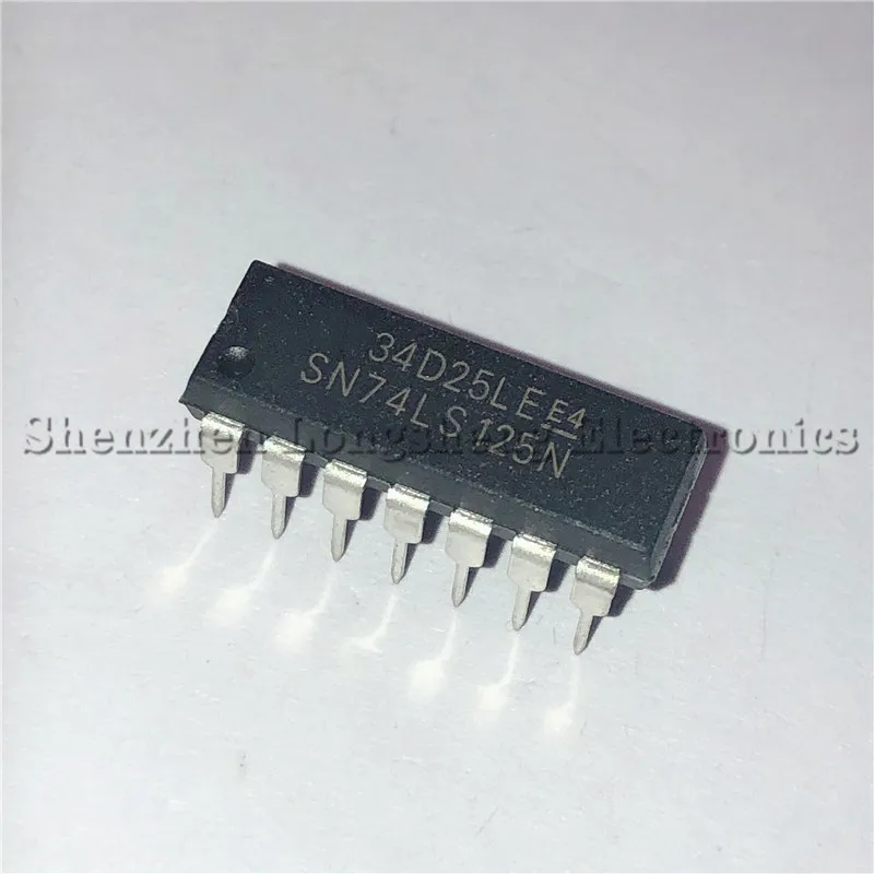 10PCS/LOT NEW SN74LS125N 74LS125 HD74LS125P  DIP-14 Four bus buffer gate In Stock