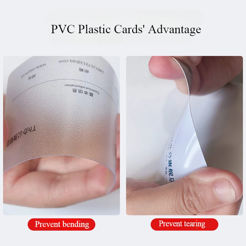 Cartão de visita transparente personalizado grátis em pvc, impressão colorida, logotipo personalizado, cartão de agradecimento, design grátis, 0.38mm