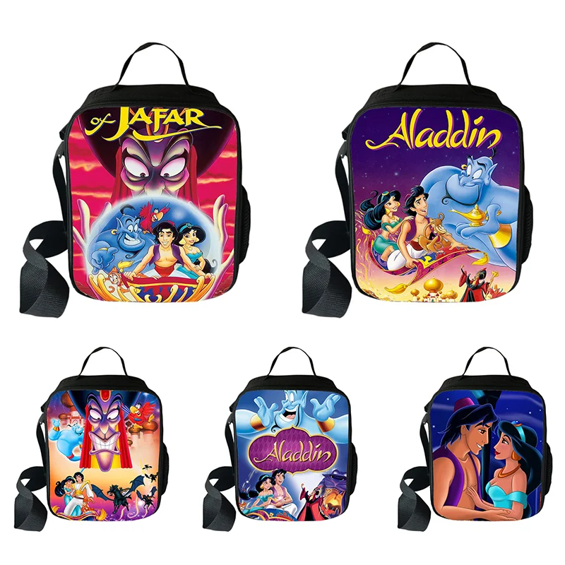 

Hot Aladdin Lunch Bags For Student Worker Portable Food Handbag Family Travel Picnic Breakfast Box Child Insulated Food Bag