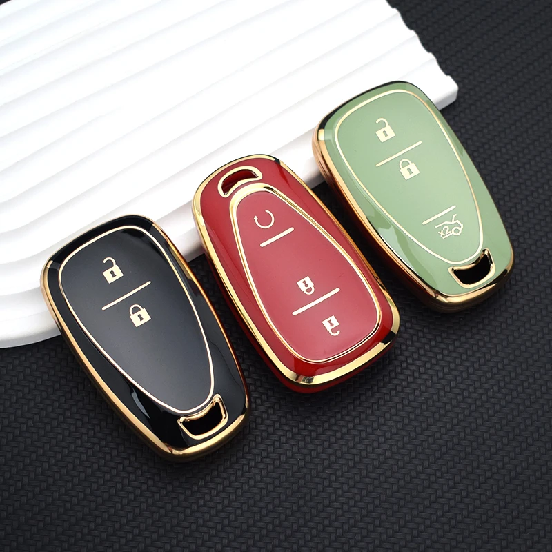 For Chevrolet Malibu Blazer Traverse Seeker Onix Equino Volt Bolt Trax Orlando Cruze Spark Sonic Camaro TPU Car Key Case Cover