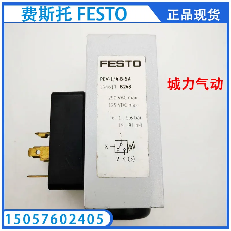 

FESTO Festo Pressure Switch PEV-1/4-B -SA 154613 Is In Stock.