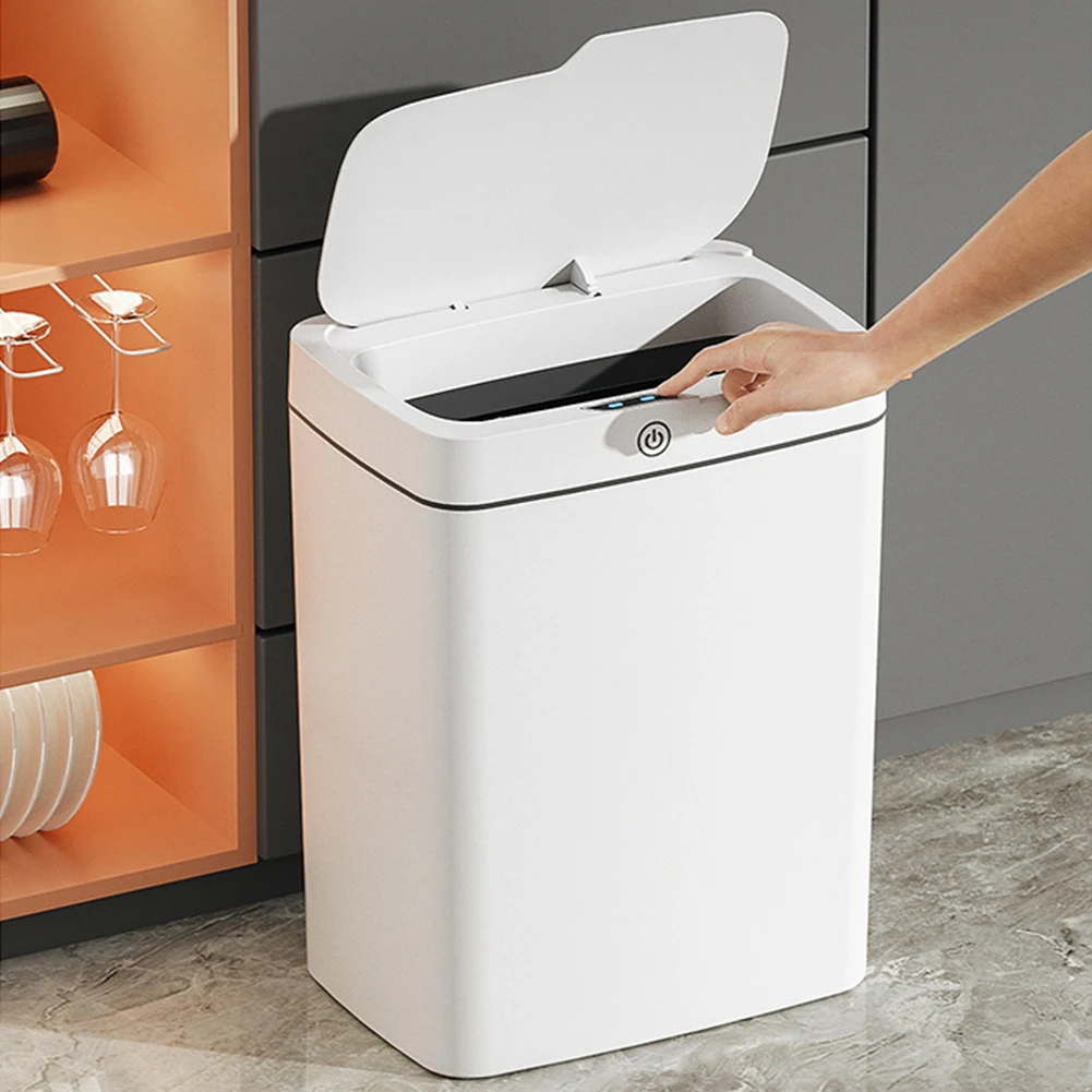 15/18L Smart Trash Can Automatic Sensor Dustbin Waste Garbage Bin Kitchen Barthroom Dustbin Waterproof Electric Wastebasket