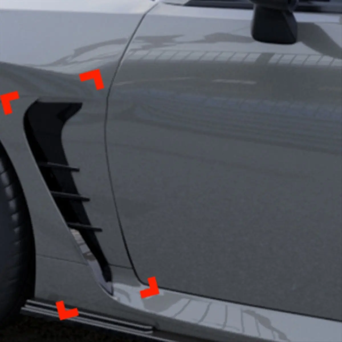 Super Sale Car Side Wing Air Flow Intake Cover Side Fender Trim Spoilers for Toyota GR86 Subaru BRZ 2022+ Glossy Black