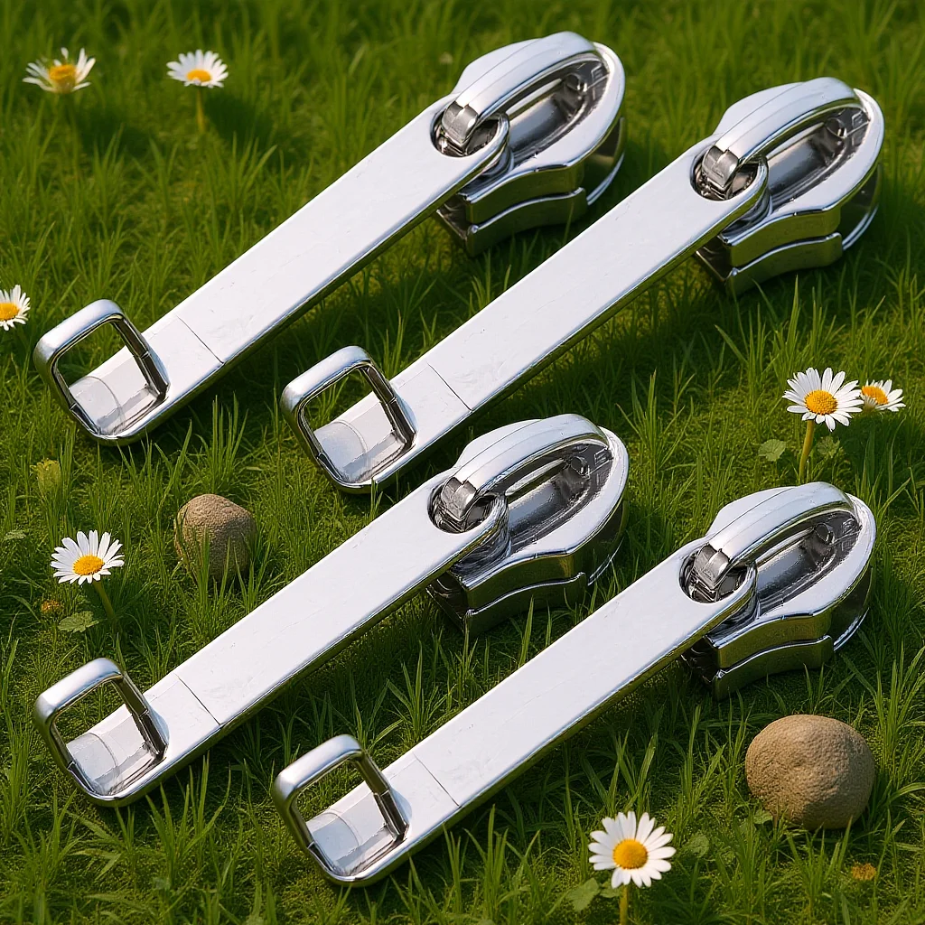 

4Pcs Suitcase Luggage Zipper Pull Replacement Dual-Layer Anti Explosion Lock Hole Durable Smooth Zipper Slider