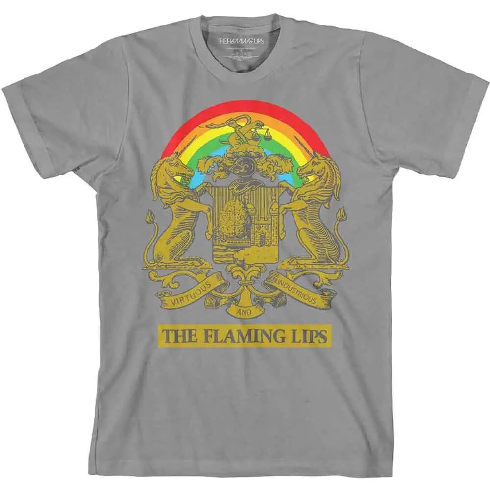 The Flaming Lips Virtuous Industrious T Shirt Grey New