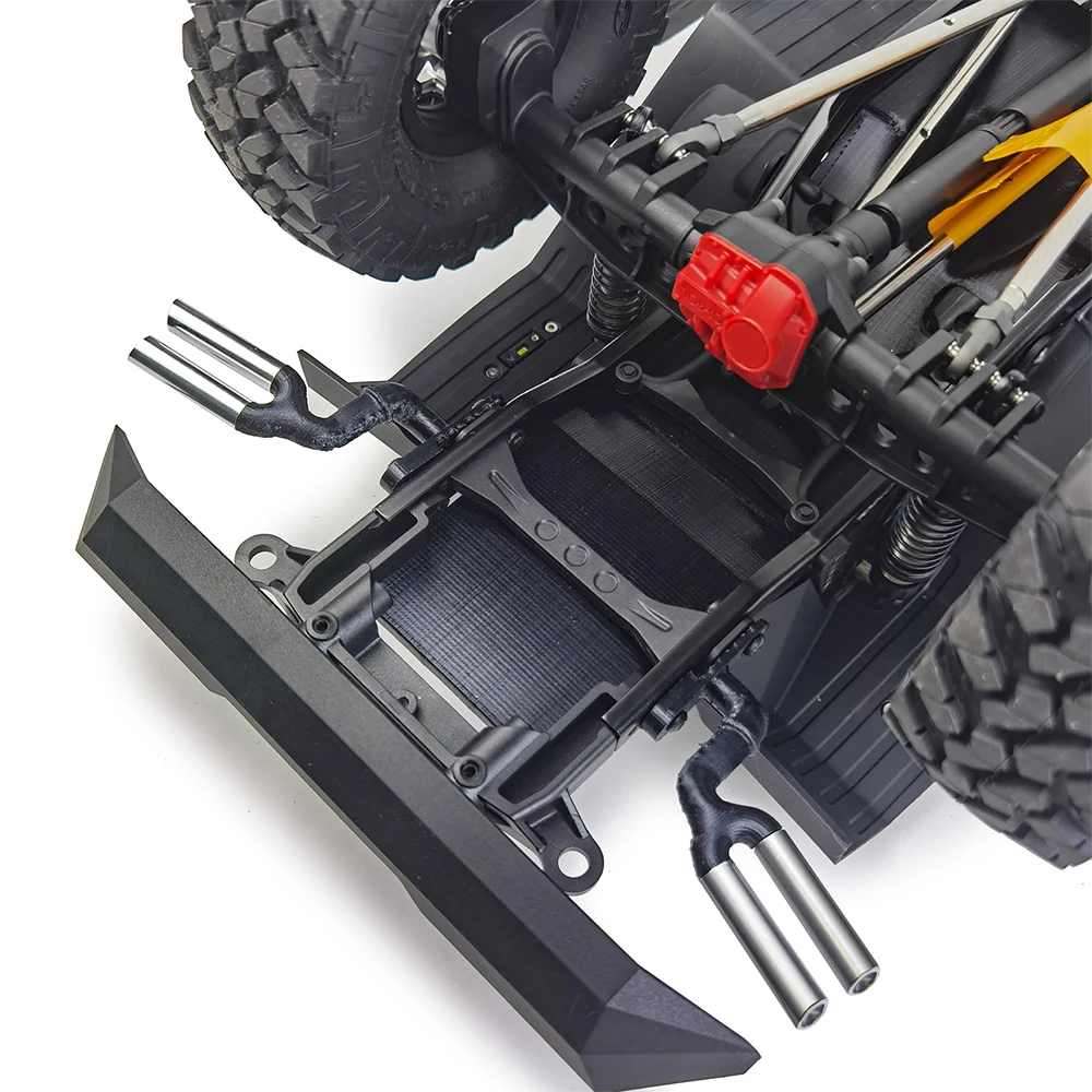 YEAHRUN Doppio Tubo Di Scarico RC Auto Simulazione Decorazione Serbatoio Carburante Tubo Di Scarico per 1/10 RC Crawler Axial SCX10 III AXI03006
