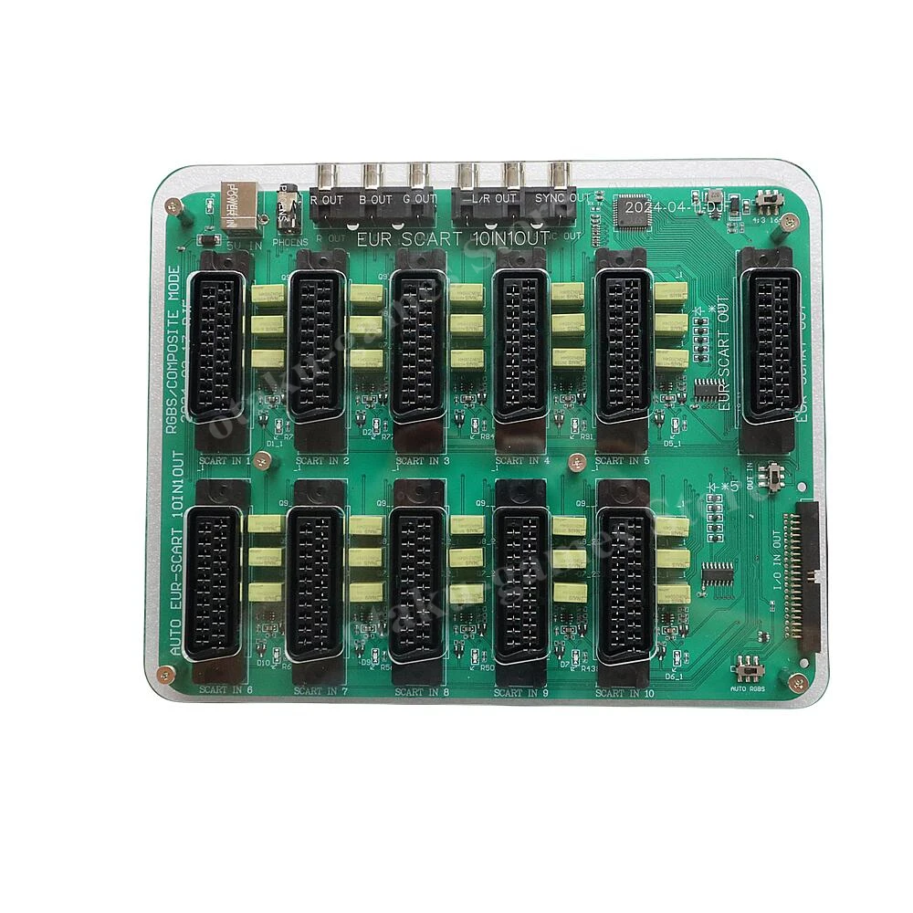 NEW 10 IN 1 OUT Automat Switcher 10 Way SCART (EUR) IN and 1 Way OUT (1*SCART EUR Output + 1*JAP SCART Output)