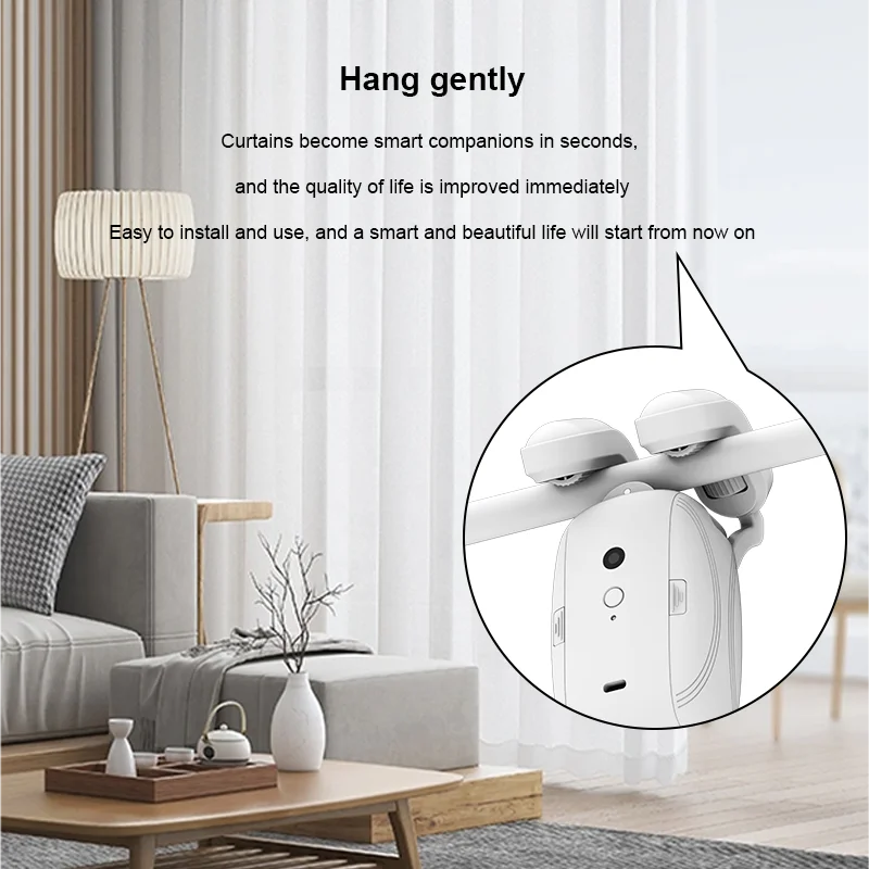 2 Pcs Electric Curtain Opener with Remote Control: Roman Rod/TU-Rail Motorized Curtains Quiet Operated Automatic Curtain Opener