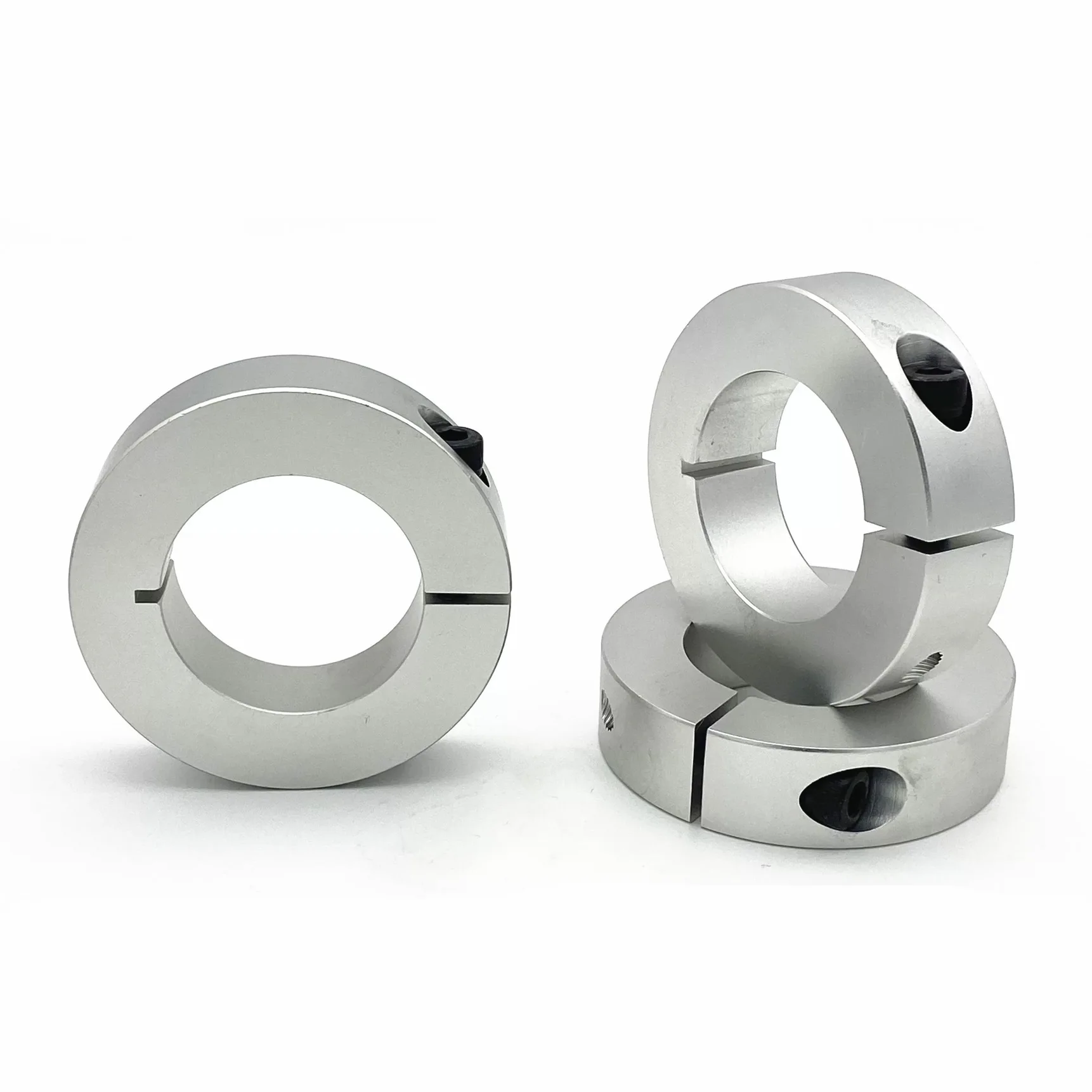 Shaft Collar Retaining Ring Stop screw type Retaining Ring Shaft Retainer Locator Aluminum Alloy with screws diameter 3-100mm