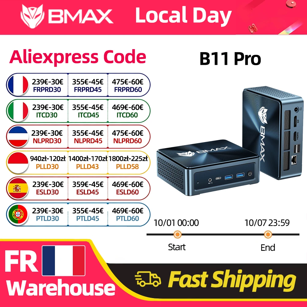 mini pc bmax b11 pro intel core ultra 5 115u 8 nucleos 10 hilos 16gb ram 512gb ssd windows 11 usb hdmi