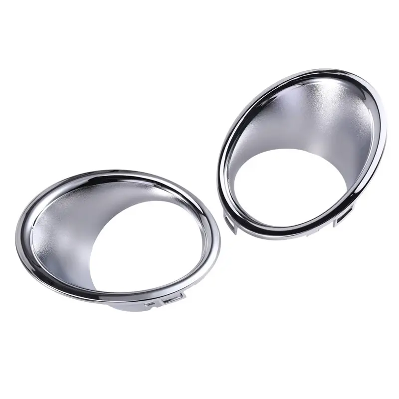 ABOK-Decorative Electroplated Cover 2Pcs Front Bumper Fog Light Cover For BMW Mini Cooper R55 R56 R57 51112753661 51112753662