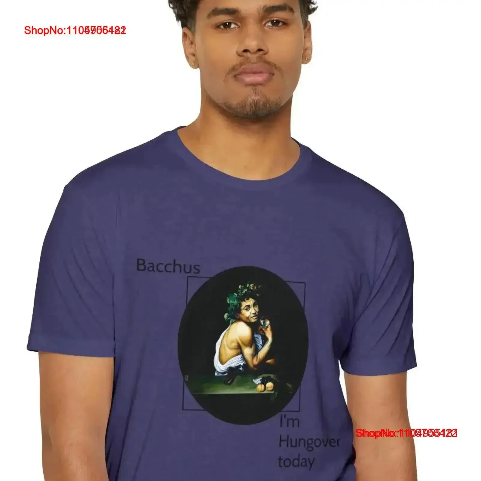 Bacchus Hungover after Caravaggio CVC Jersey T shirt vintage Washed Stretched graphic Breathable Slightly homme vintage Washed