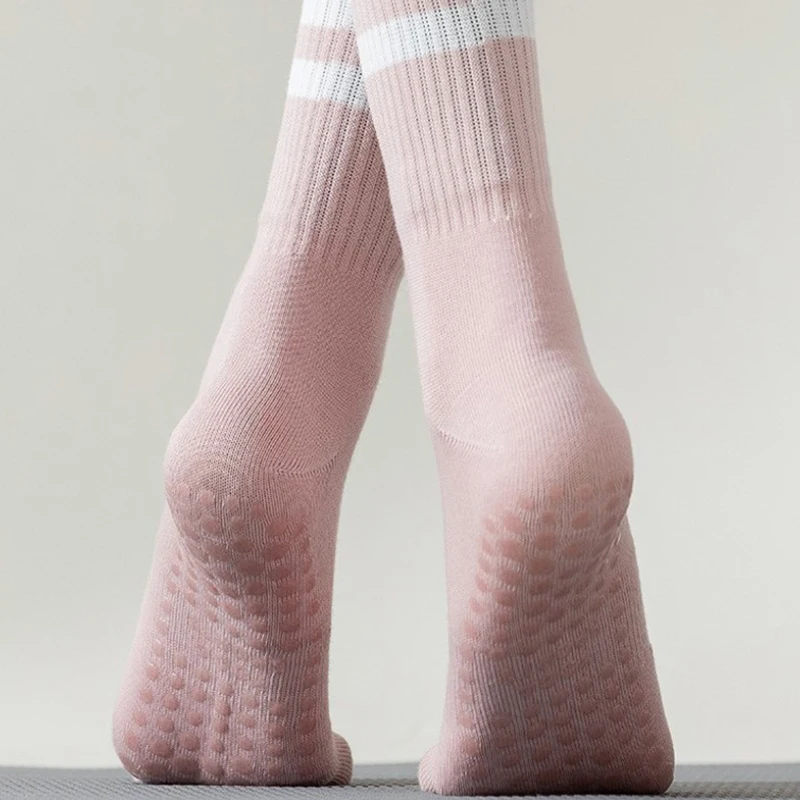 Chaussettes de ballet coordonnantes pour femmes, chaussettes de yoga bandage, chaussettes de fitness en coton, bonne adhérence, séchage rapide, amortissement, chaud, haute qualité, Pilates