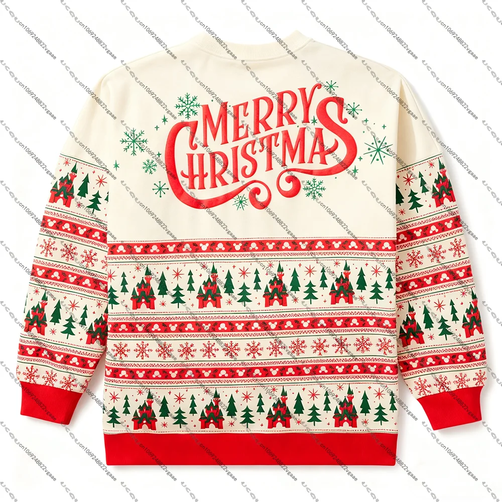 الراحة الخريف الشتاء الفتيات الاطفال أعلى سانتا ميكي ماوس عيد الميلاد الكبار هوديي المحملة حزب هدية تي شيرت Y2k عيد الميلاد زوجين وتتسابق