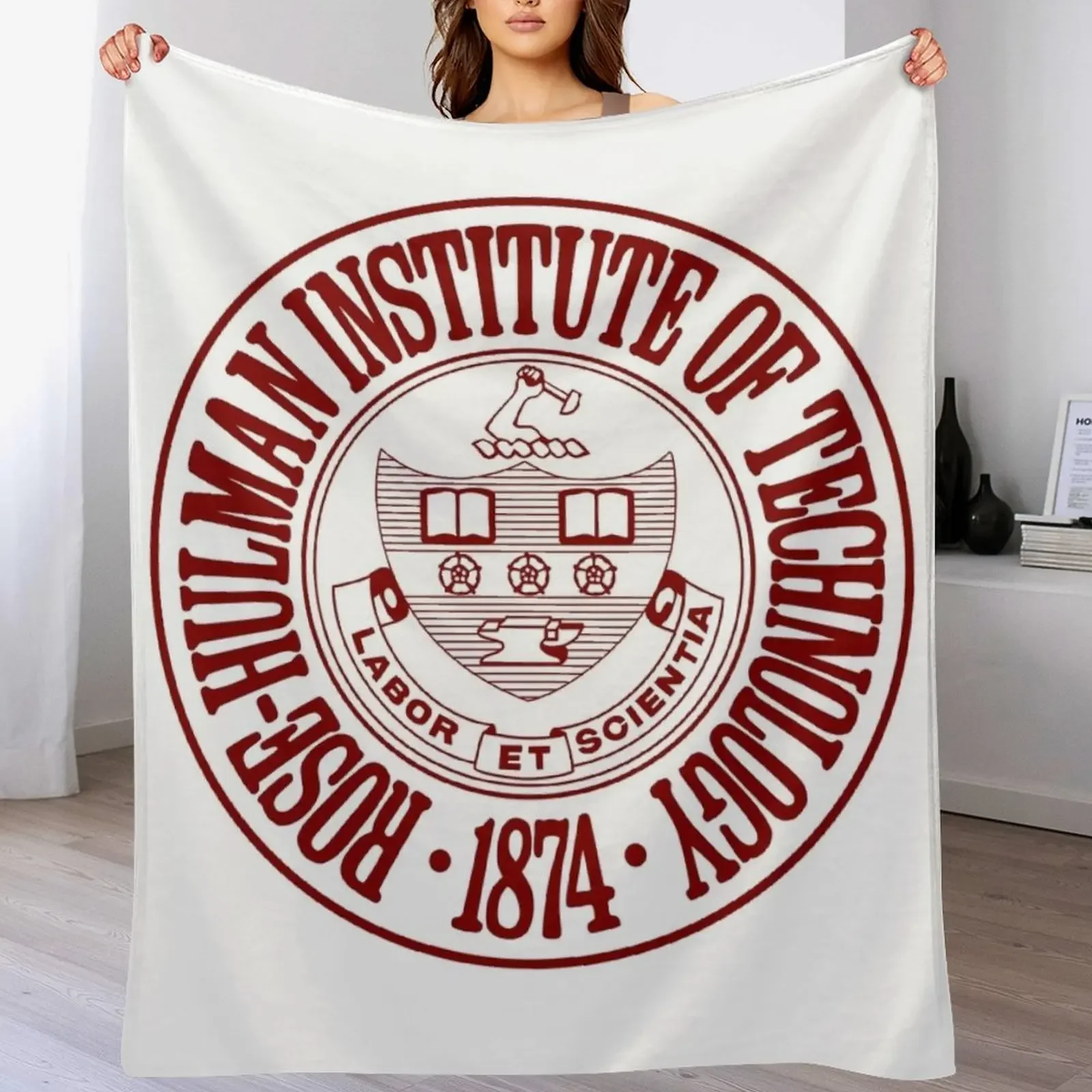 

Rose Hulman Institute of Technology College Throw Blanket Extra Large Throw Moving Camping bed plaid Blankets