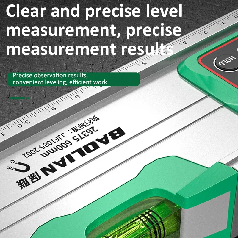 مسطرة مستوى الليزر الرقمية الدقة المغناطيسي فقاعة مستوى الكحول سبائك الألومنيوم مستوى المنقلة الميل التسوية أليجنر
