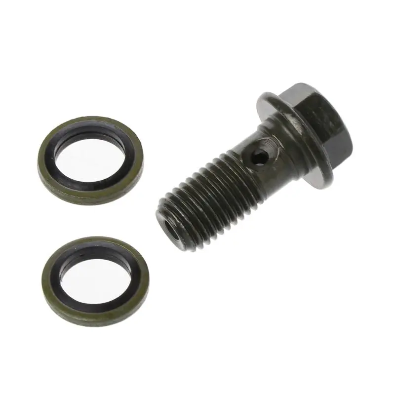 Replacement Motorcycle Brake Hollow Screw x 1.25 Double Banjo for