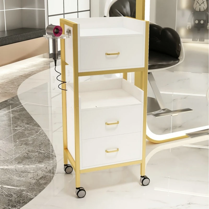 Barber shop shelf, beauty salon, trolley, haircut cabinet