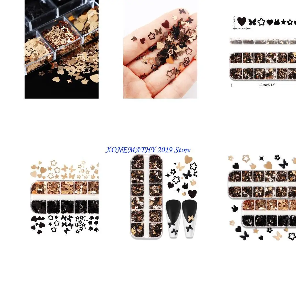 

F42F Flower Heart Sequins Glitter for Resin Shaker Filler DIY Epoxy Resin Molds Glitter Fillings for Butterfly Art Sequi