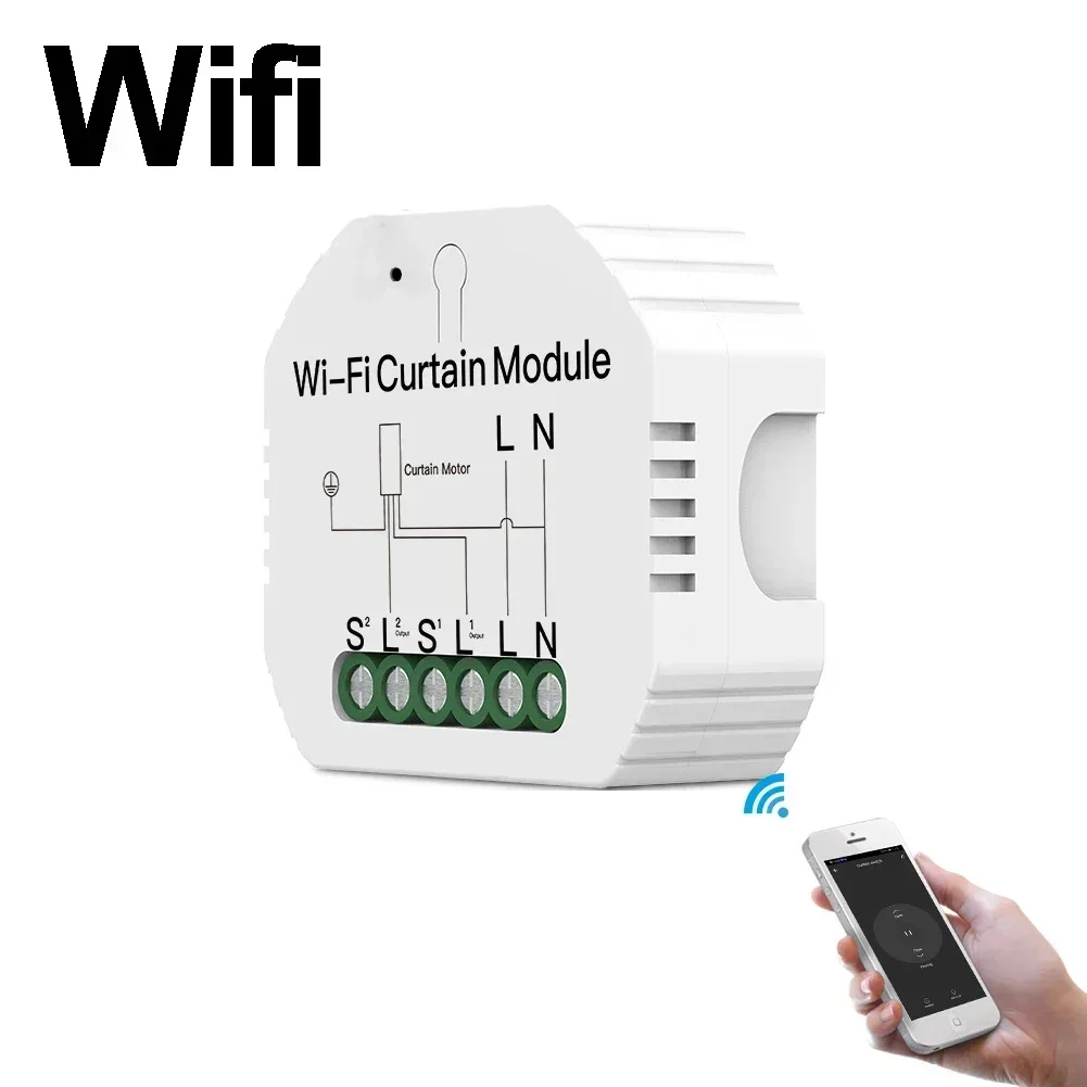 

WiFi Smart RF433 Curtain Switch Module For Motorized Roller Shutter Blinds Motor For APP For Alexa Home