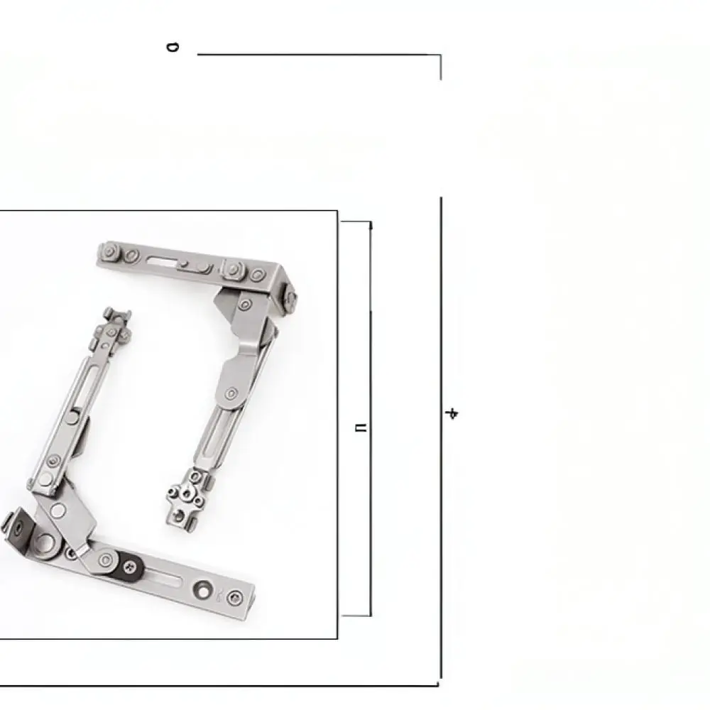 Modern Casement Window Hinge 304 Stainless Steel Invisible Concealed Hardware Drill Free 180 Degree Opening Fittings
