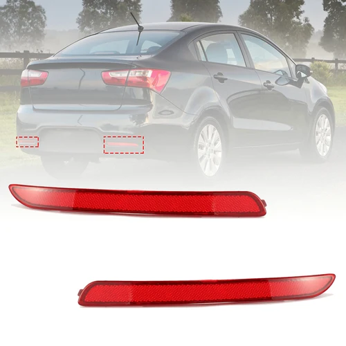 Reflector embellecedor de parachoques trasero de coche, Reflector de cubierta lateral izquierda/derecha para KIA RIO Sedan 4 puertas 2012 2013 2014 2015 924051W000