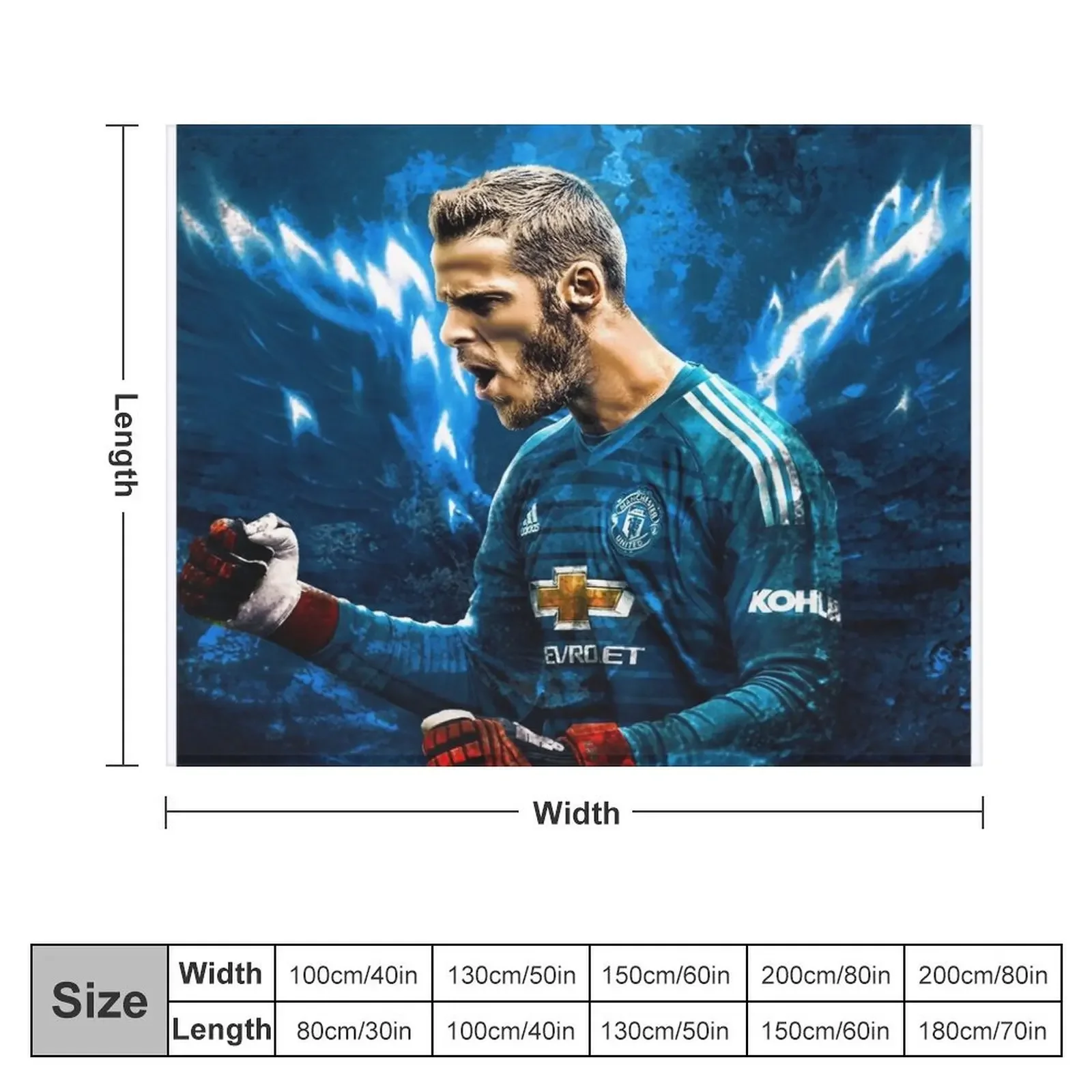 David de Gea Throw Blanket Picnic Luxury St Nap Blankets