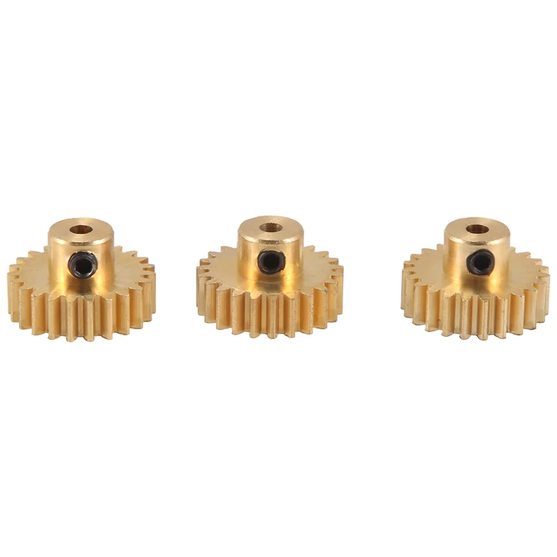 3PCS 3.175Mm Shaft Brass Pinion Motor Gear 32DP 48DP 64DP For 1/10 1/8 RC Car 3650 3660