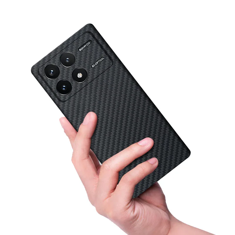 Case for Xiaomi Poco X6 Pro & Redmi K70E Ultrathin Real Carbon Fiber Aramid Cell Mobile Phone Protective Cover Protection Shell