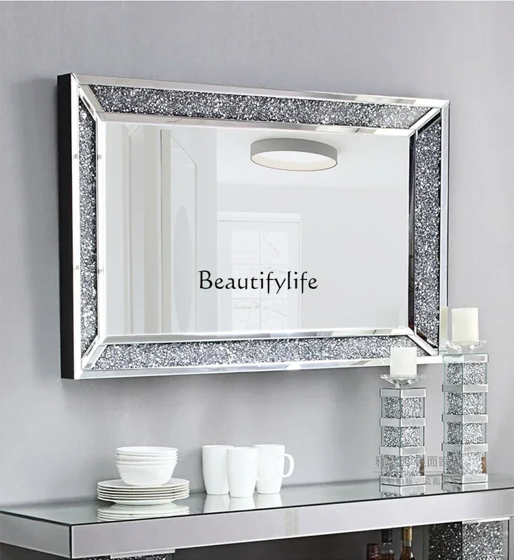 Modern Bathroom Mirror Rectangular Home Wall-Mounted Washroom Vanity Mirror Dressing Mirror