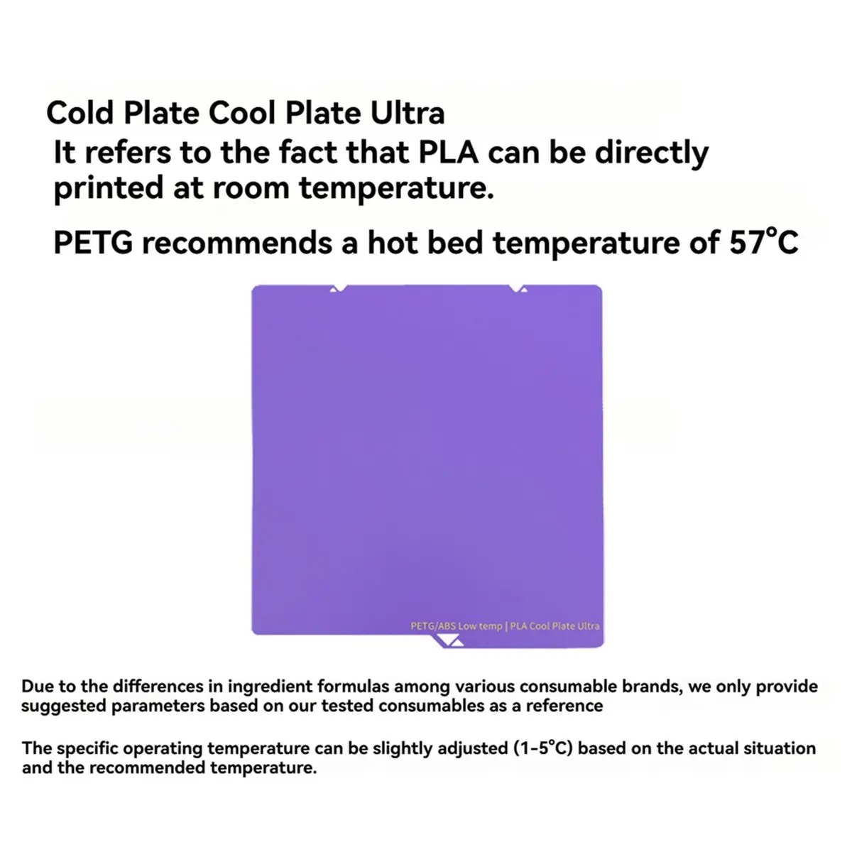 For X / S1 Cold Print Plate Ultra Strong Adhesion Build Sheet 3D Printer Attachment