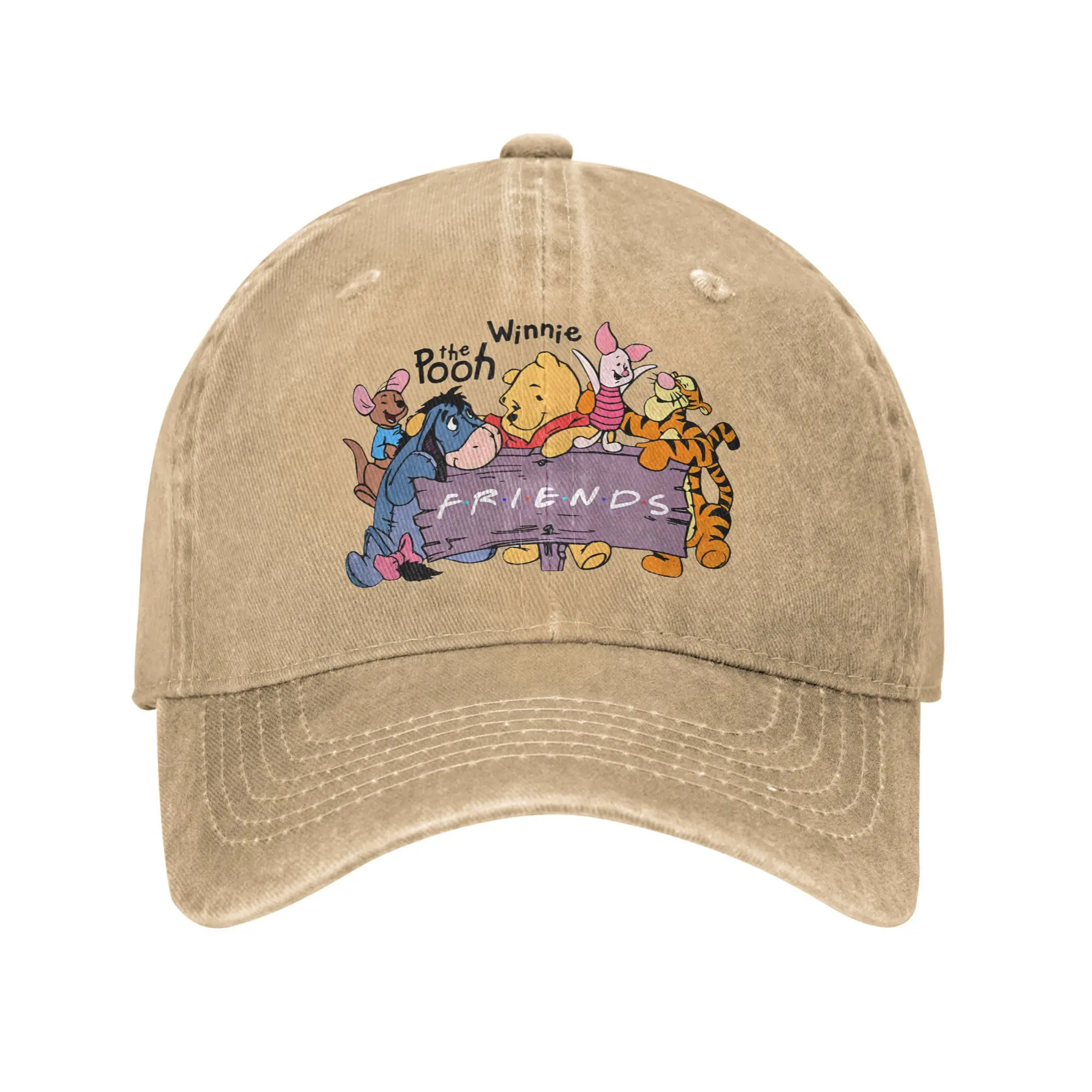 

Vintage Winnie the Pooh Friends Baseball Cap Unisex Distressed Washed Sun Cap Cartoon Cute Outdoor Workouts Gift Caps Hat
