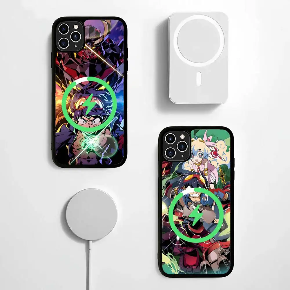 G-Gurren-Lagann-Mecha Magnetic Case For iPhone 17 16 14 13 12 11 15 Pro Max Plus Wireless Charge Phone Cover