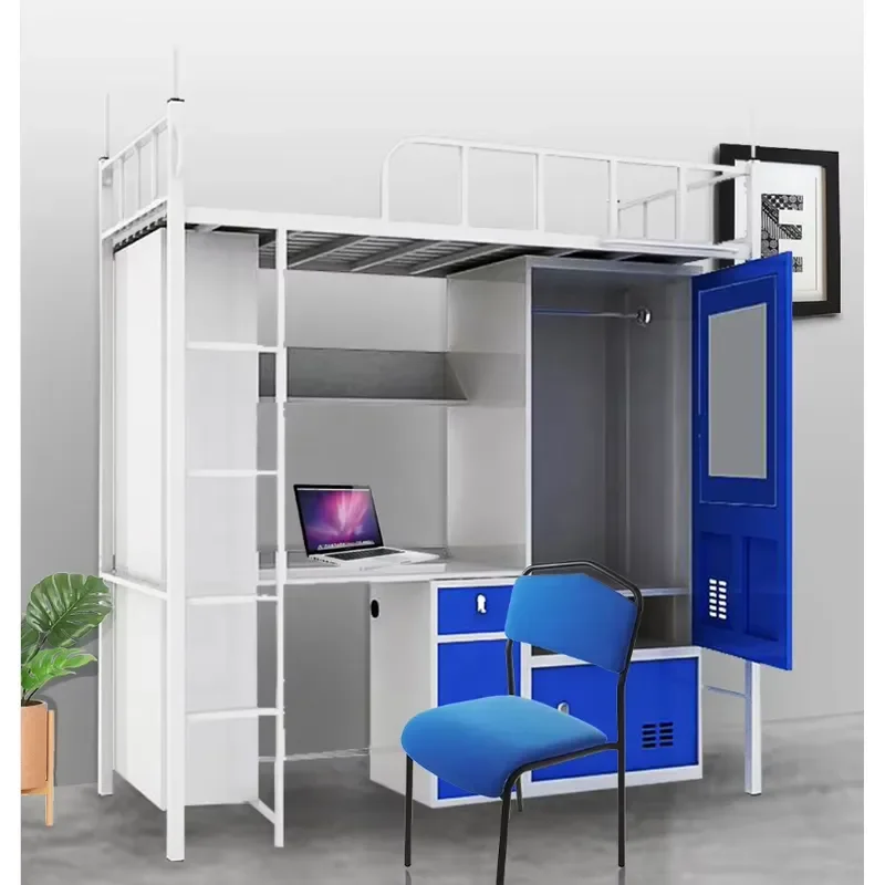 Modern Metal Bunk Bed School Dormitory Student University Apartment Bedroom Furniture Adult Customized Color Factory Direct