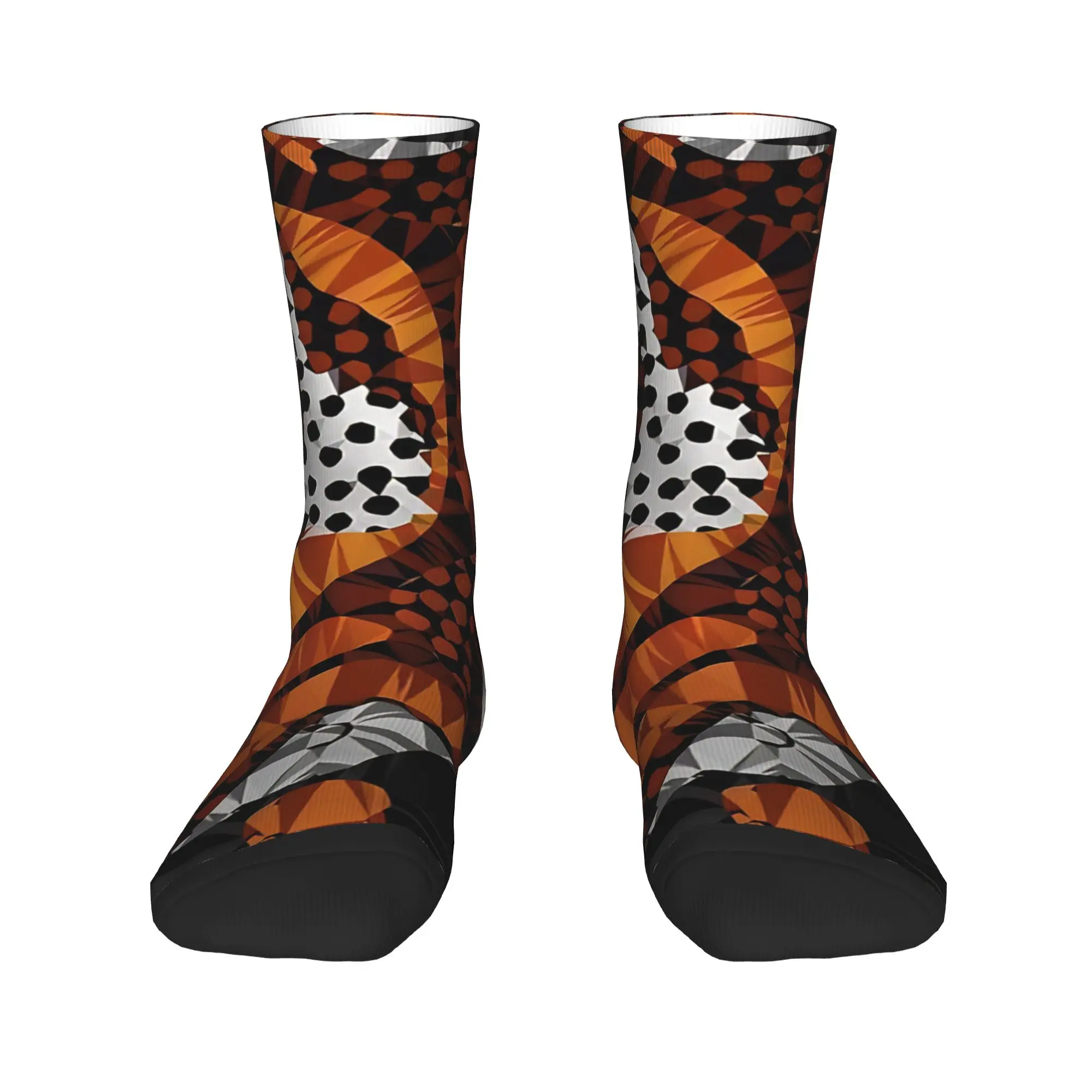 African Tribal Abstract Low Poly Geometric Triangles Stockings  Elegant Socks Men Comfortable Socks Winter Anti Skid Socks Gift