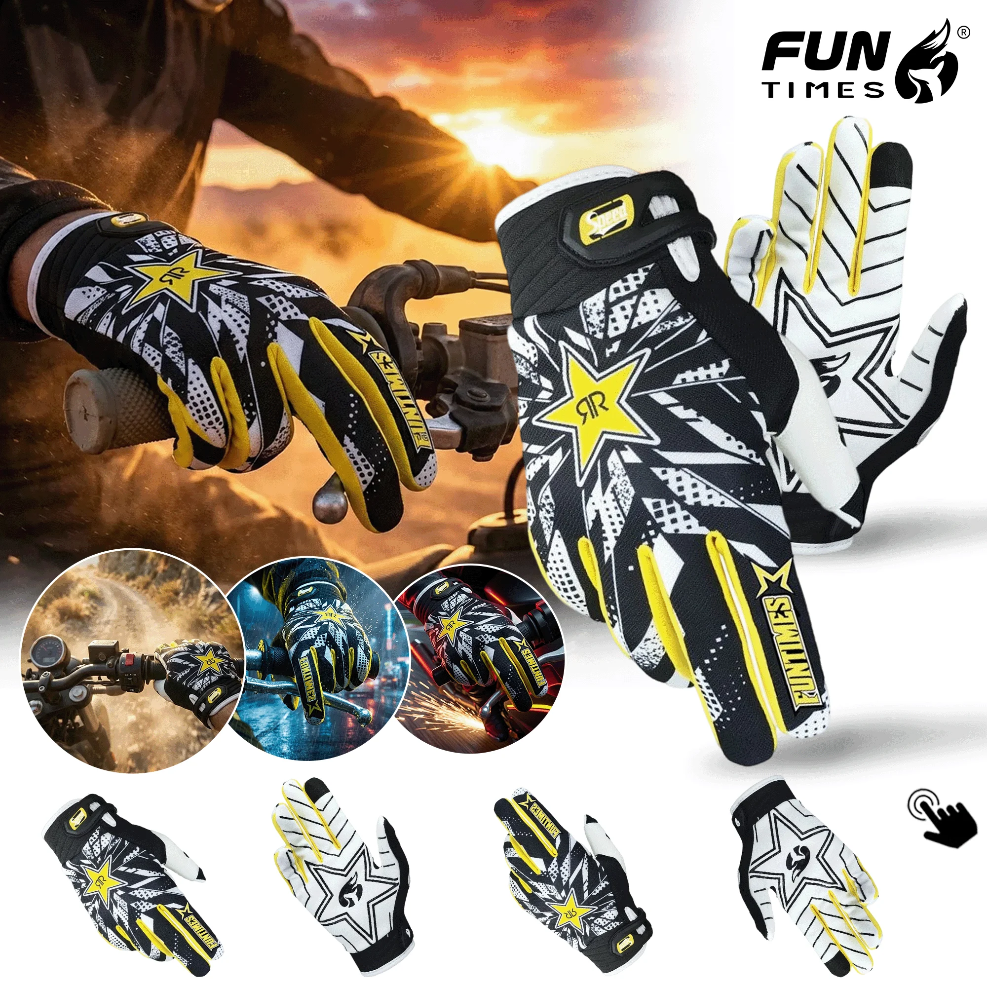 

Funtimes New Outdoor Sports Cycling Gloves Fashionable And Versatile For Men and Women