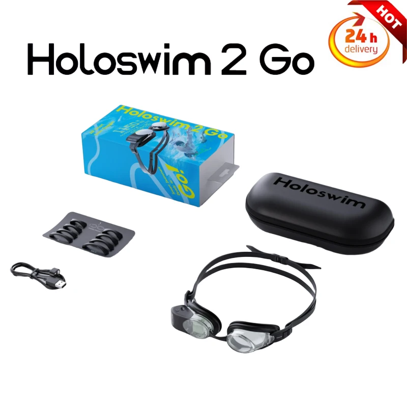 

Holoswim 2 Go Smart AR Glasses Portable Underwater Swimming Tracker Built-in Fitness Tracker Transparent OLED Swimming Glasses