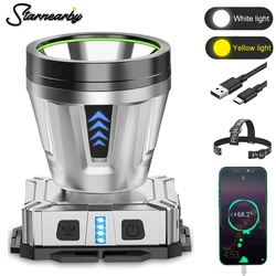 Motion Sensor Head Flashlight Led Head Lantern Rechargeable Headlamp Powerful Fishing Headlight Emergency Camping Lantern