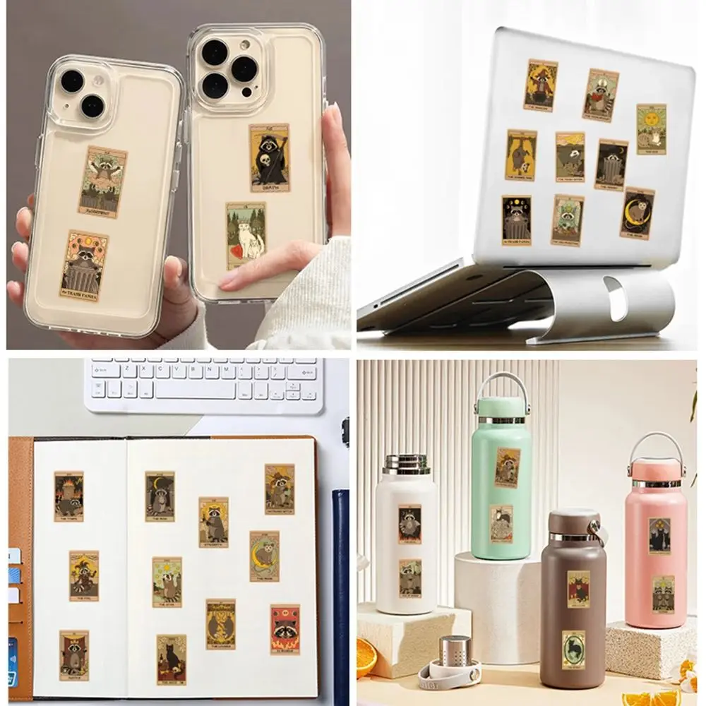 60Pcs Vintage Classic Tarot Card Stickers Decoration Decals Gift DIY Laptop Suitcase Skateboard Cool Sticker
