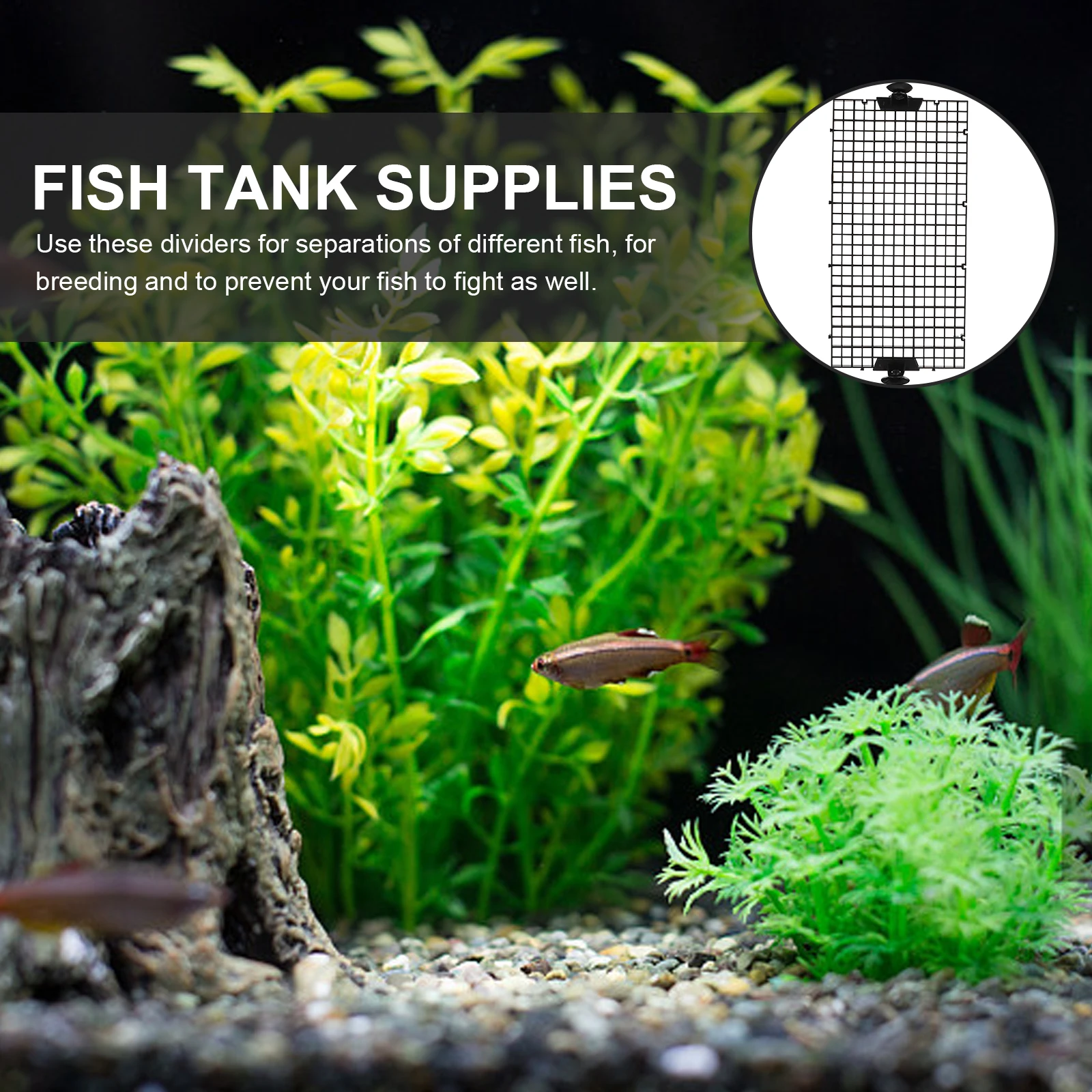 

1Set Premium PVC Aquarium Divider Fish Tank Isolation Mesh Easy Install Remove Increase Survival Rate Breeding Tool