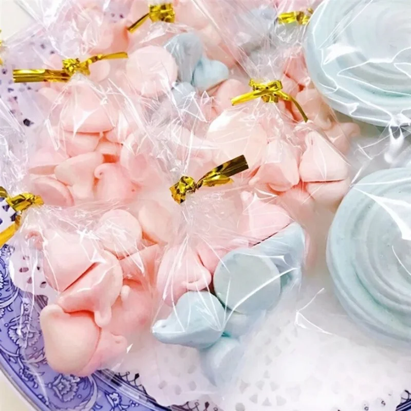 100Pcs Clear Cellophane Opp Plastic Bags for Candy Lollipop Cookie package storage Bag Wedding Party Gift cello poly bags