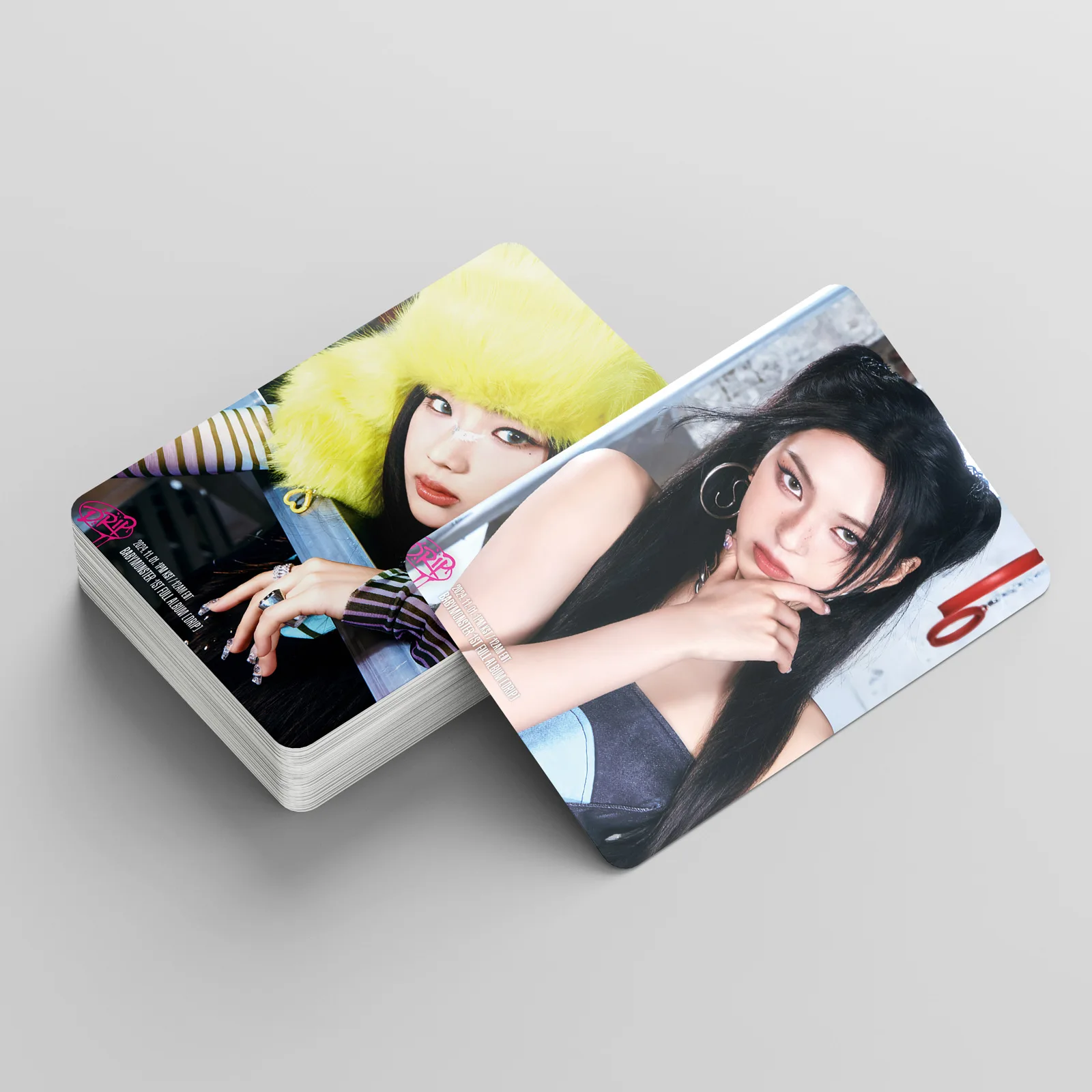 55Pcs/Set Idol BABYMONSTER Lomo Cards New Album DRIP HD Printd Photocards HARAM ASA AHYEON Girl Group Fans Gifts Collection